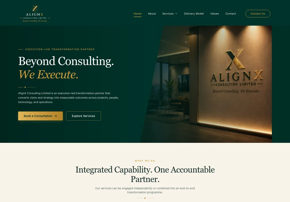 AlignX website preview