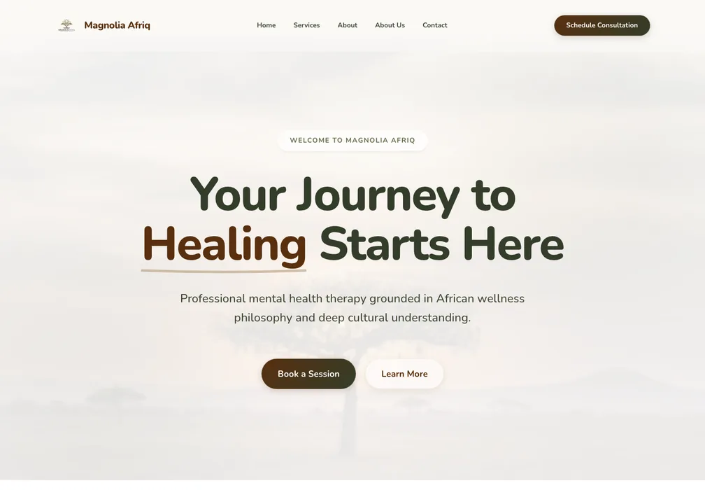 Magnolia Afrique website preview